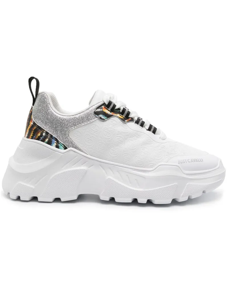 Just Cavalli Chunky Sneakers mit Monogramm - Weiß Weiß