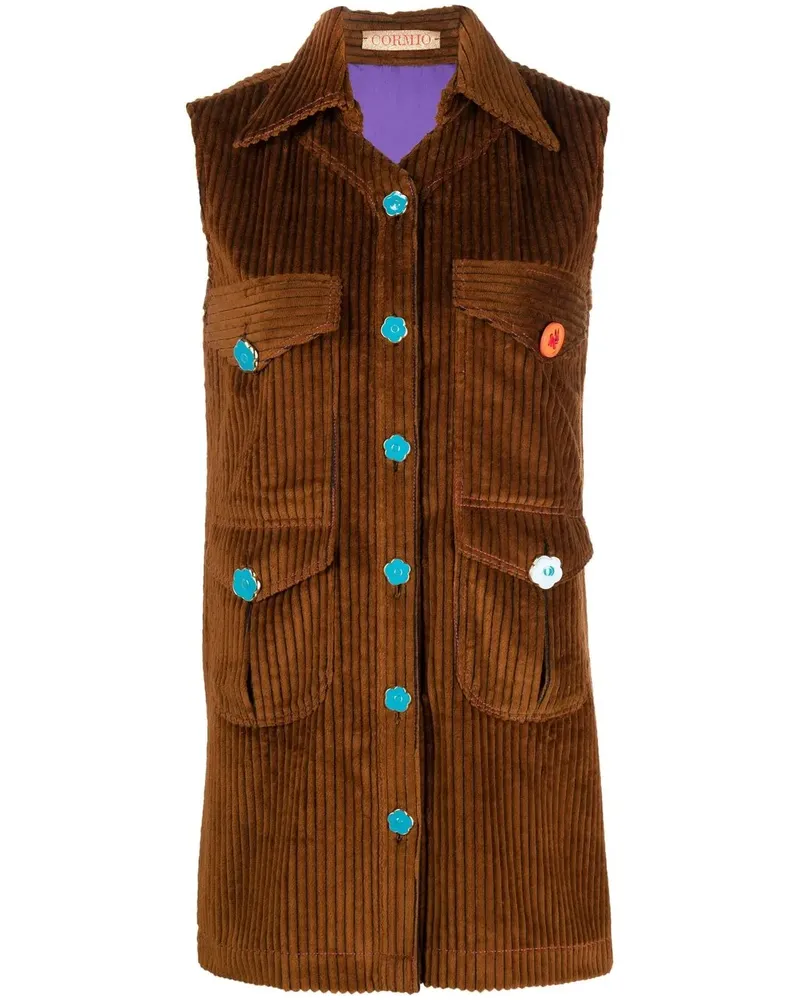 CORMIO Cord-Hemdkleid - Braun Braun