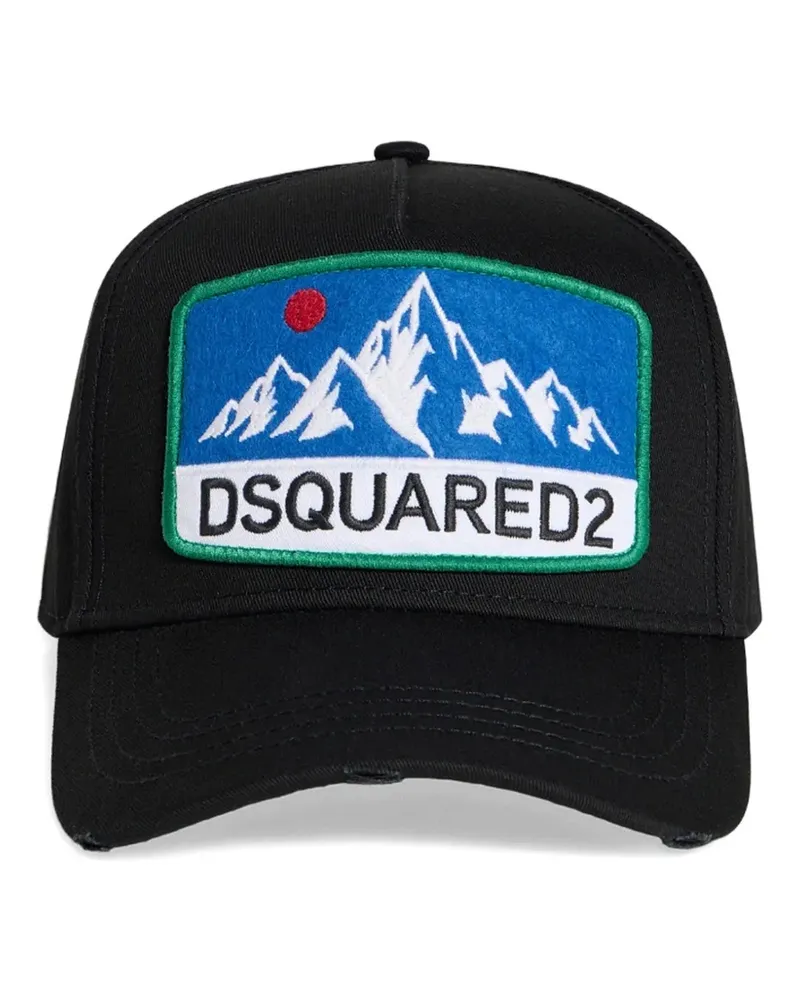 Dsquared2 Baseballkappe mit Logo-Patch - Schwarz Schwarz