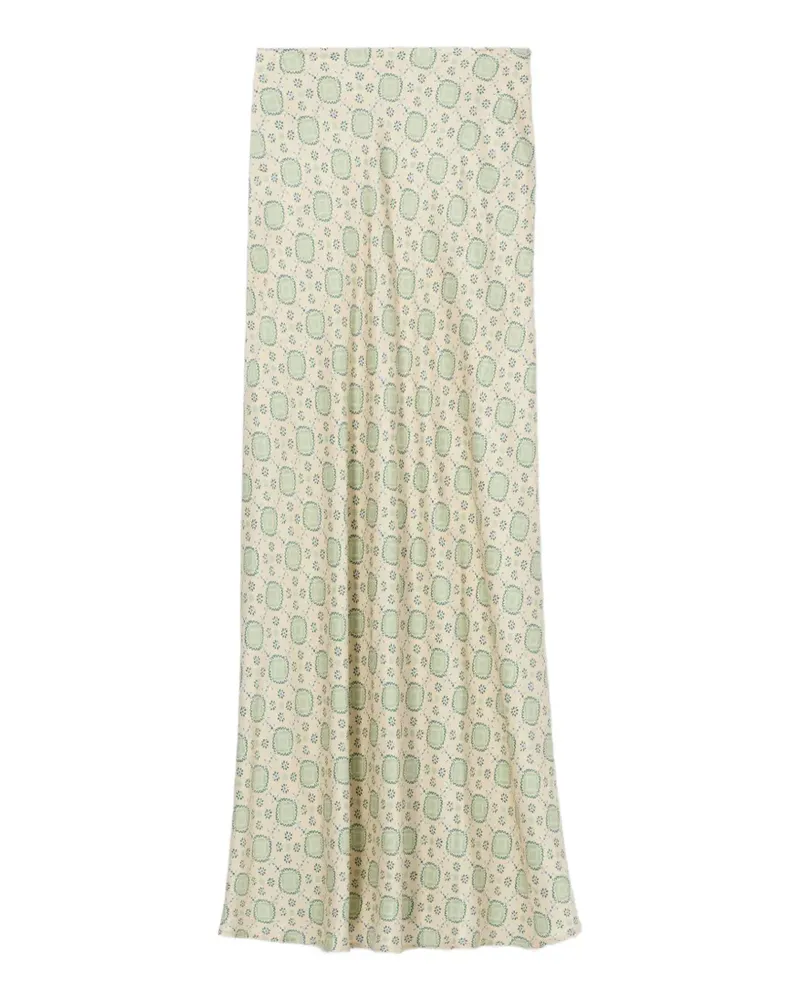 Claudie Pierlot geometric-print flowy skirt - Nude Nude