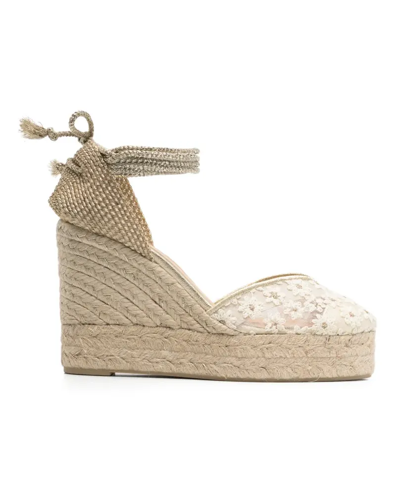 Castañer Sandalen mit Blumenmuster - Weiß Weiß