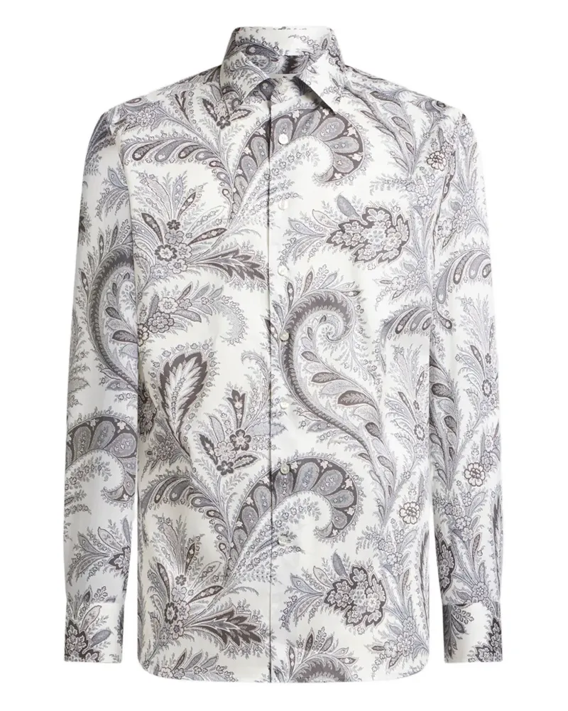 Etro Hemd mit Paisleymuster - Grau Grau