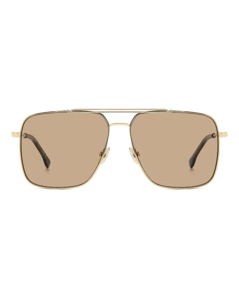 Victoria Beckham Sonnenbrille mit geometrischem Gestell - Gold Gold