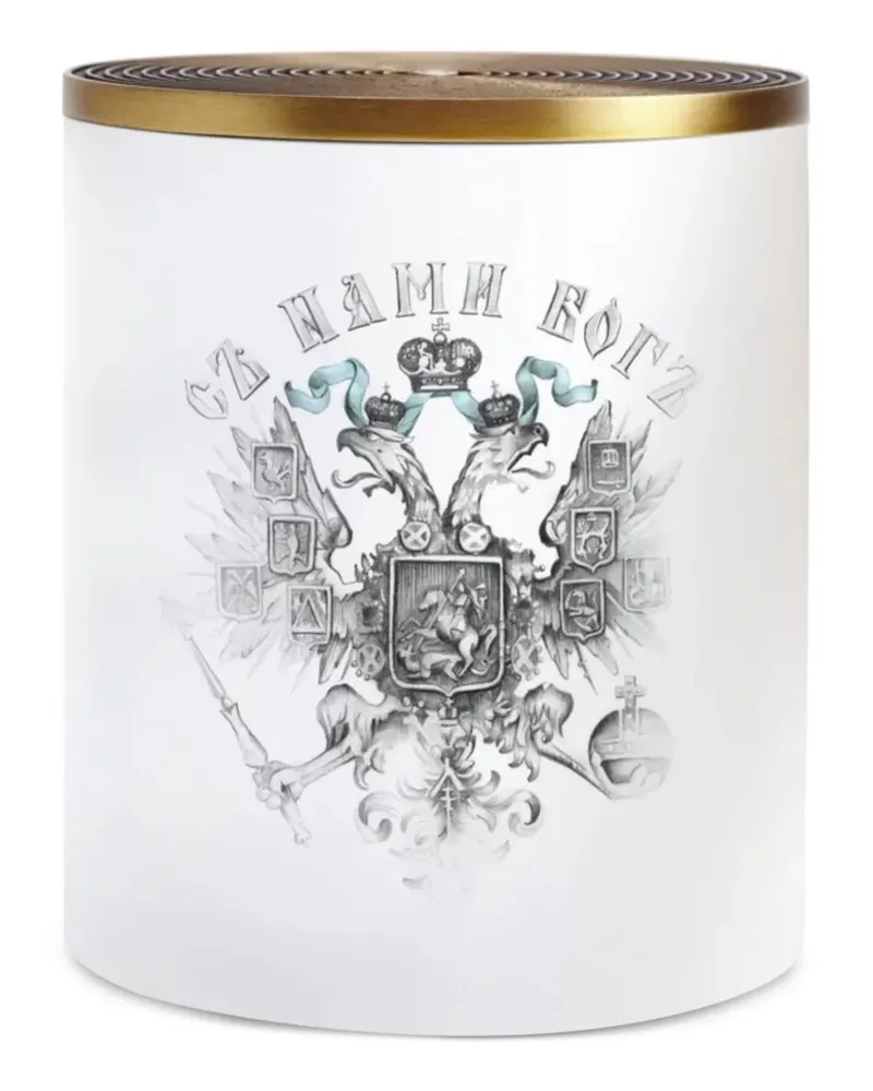L’OBJET Thé Russe Nª 75 Kerze mit grafischem Print (3er-Set) - Weiß Weiß