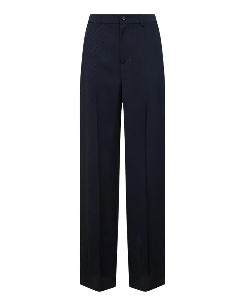 Gucci diamond-jacquard trousers - Blau Blau