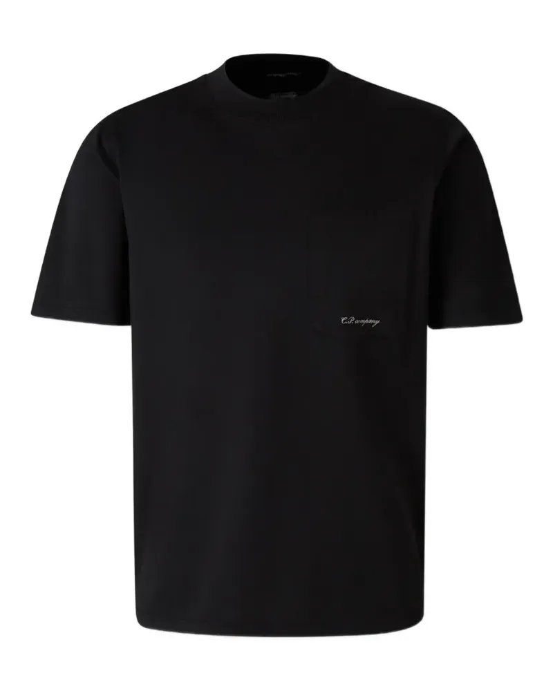 C.P. Company T-Shirt mit Brusttasche - Schwarz Schwarz