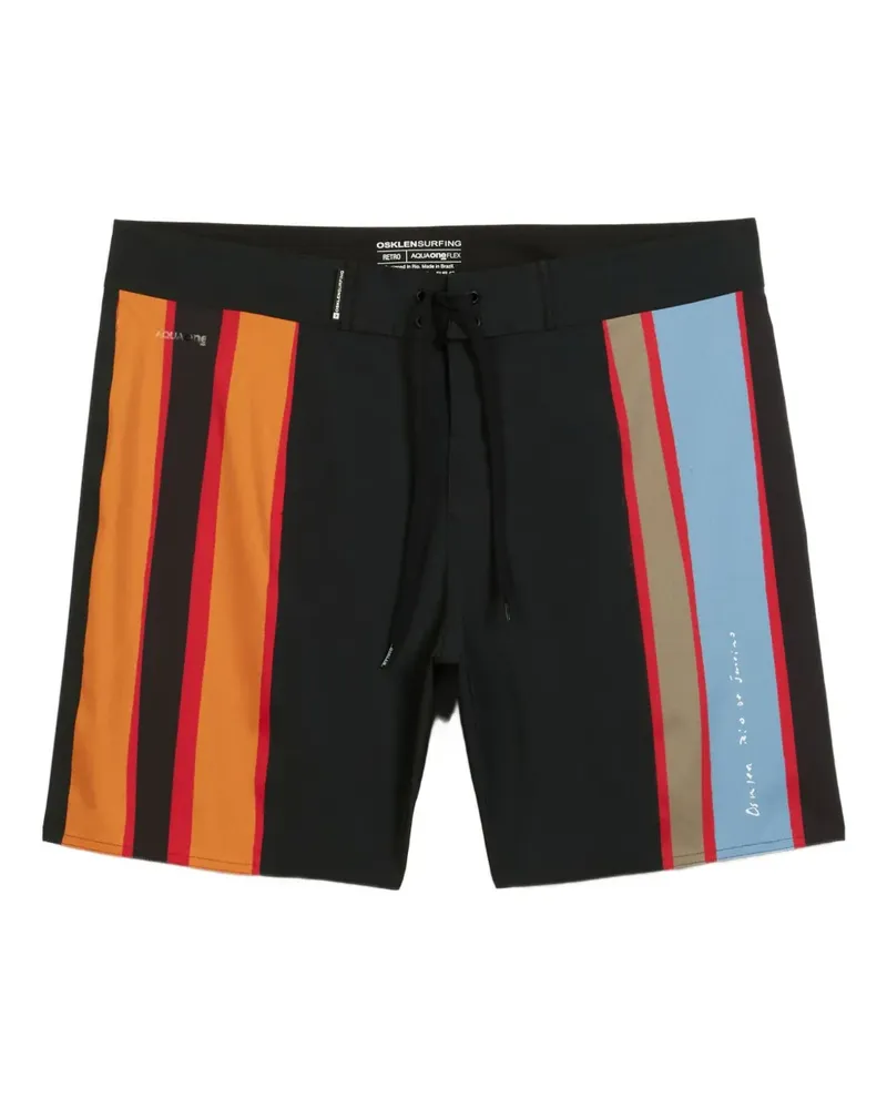 Osklen Aquaone Flex Triangle Badeshorts mit Streifen - Grün Grün