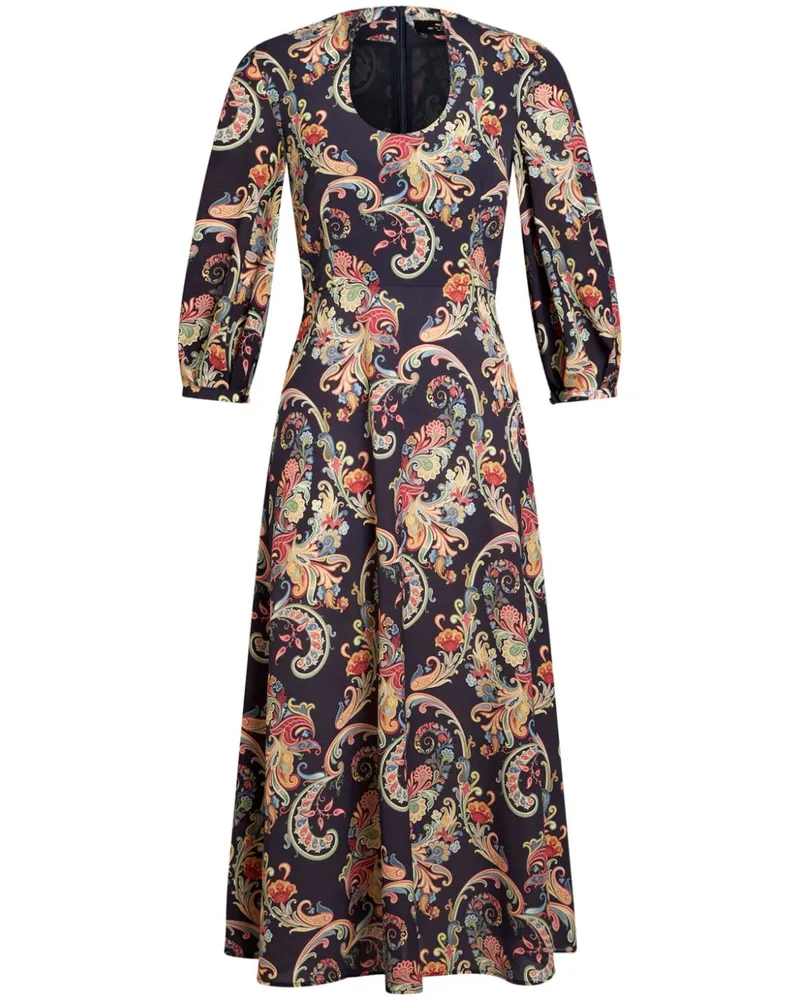 Etro Midikleid mit Paisley-Print - Blau Blau