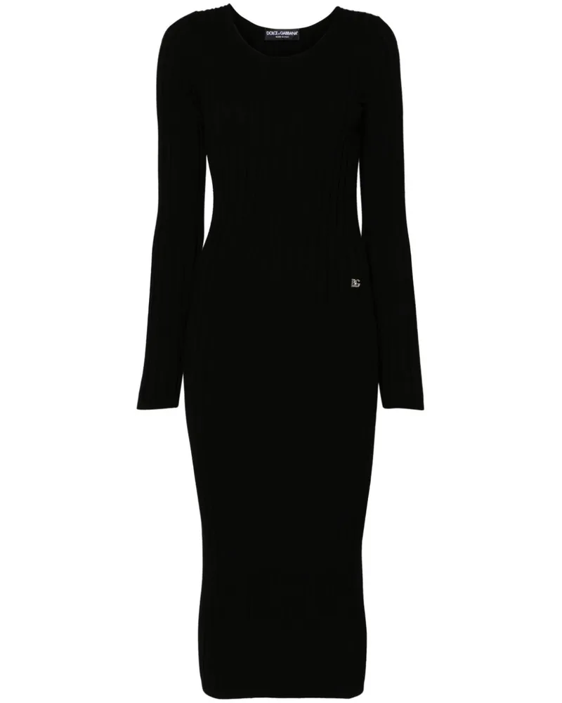 Dolce & Gabbana Kleid mit Logo - Schwarz Schwarz