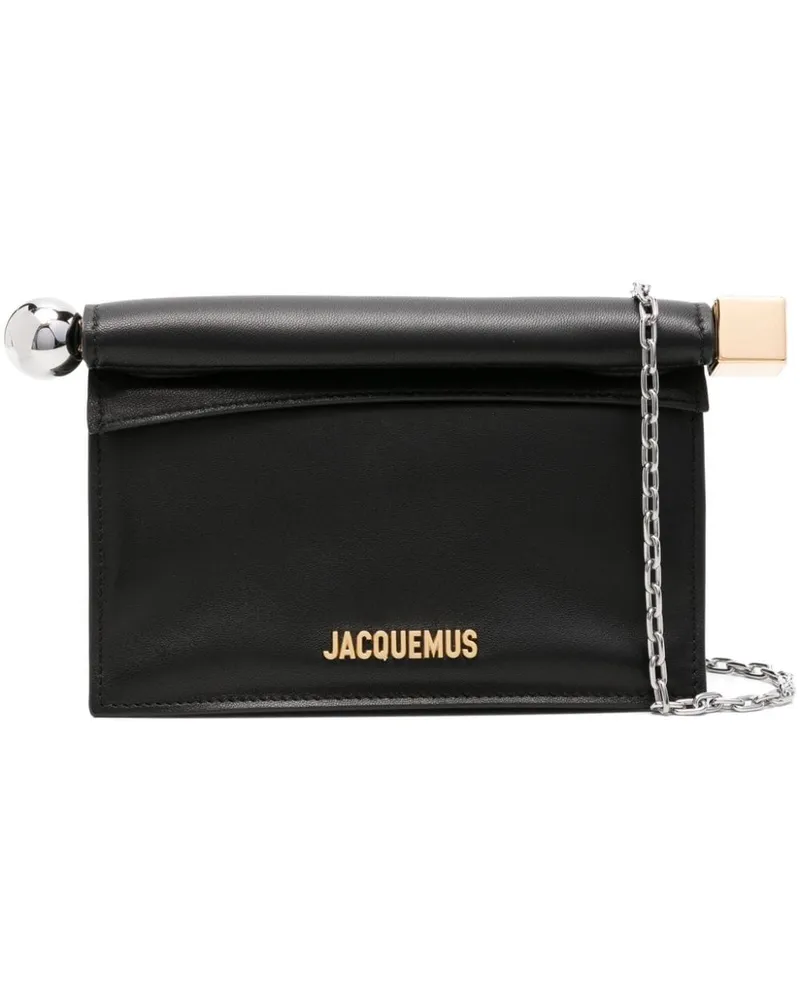 Jacquemus La Petite Pochette Rond Carré Clutch - Schwarz Schwarz
