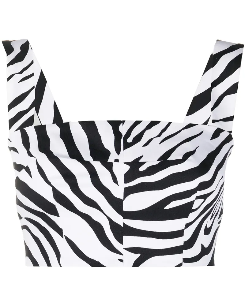 Dolce & Gabbana Bustier mit Zebra-Print - Schwarz Schwarz