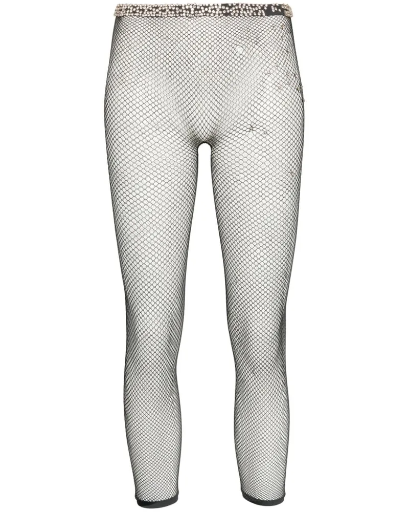 Maison Margiela Leggings mit Strass - Schwarz Schwarz