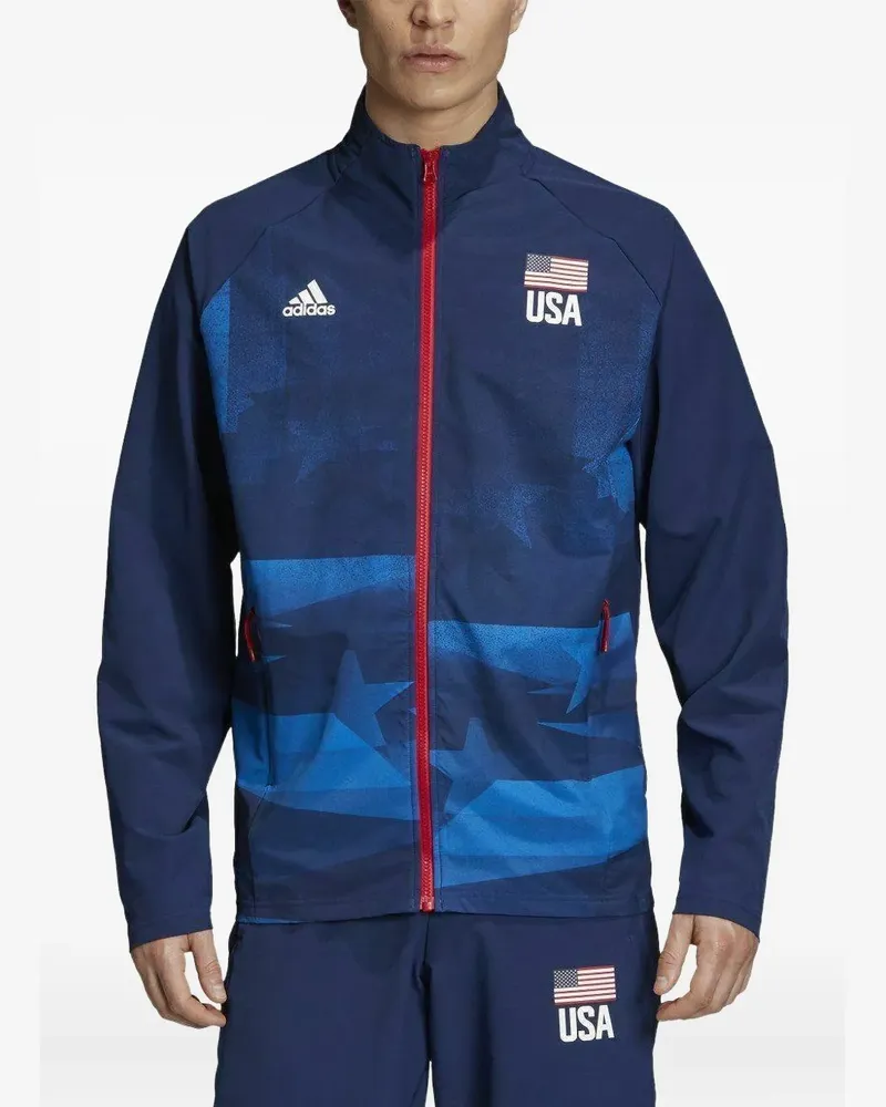 adidas Stadium USA Volleyball "Blue" Jacke - Blau Blau