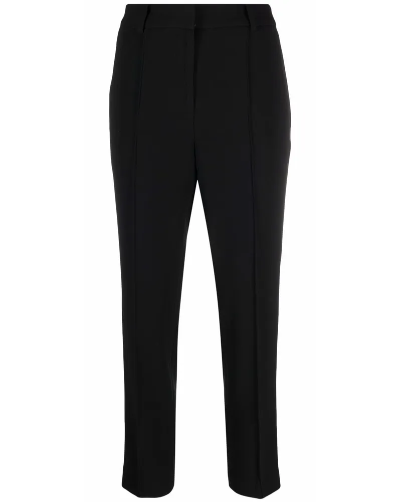 Michael Kors Cropped-Krepphose - Schwarz Schwarz