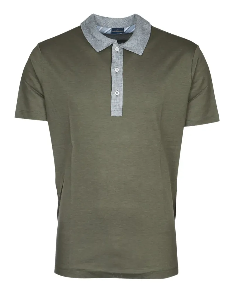 Paul & Shark Poloshirt mit Kontrastkragen - Grün Grün