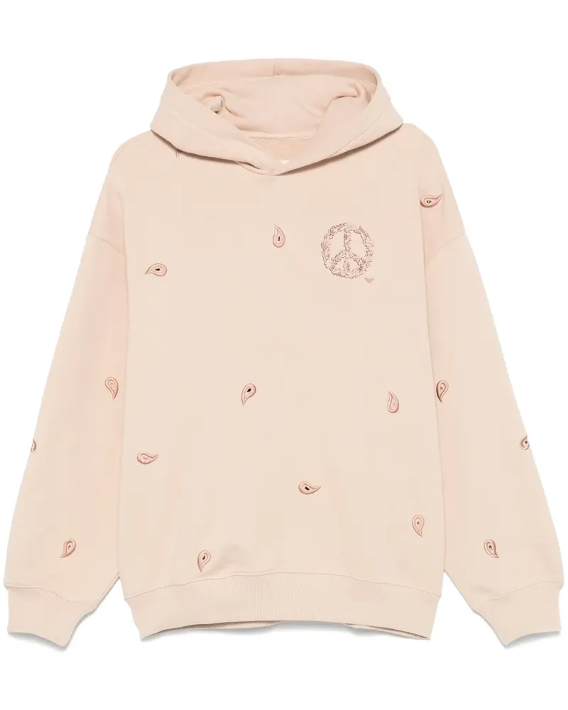 Emporio Armani Hoodie mit Friedenszeichen-Stickerei - Rosa Rosa