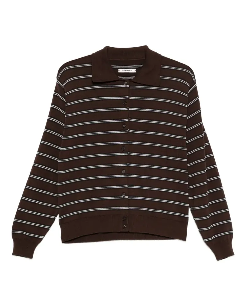 CORDERA Gestreifter Cardigan - Braun Braun