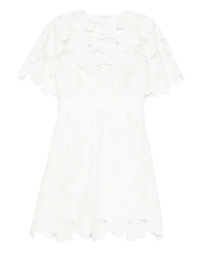 Sandro Minikleid aus Blumenspitze - Weiß Weiß