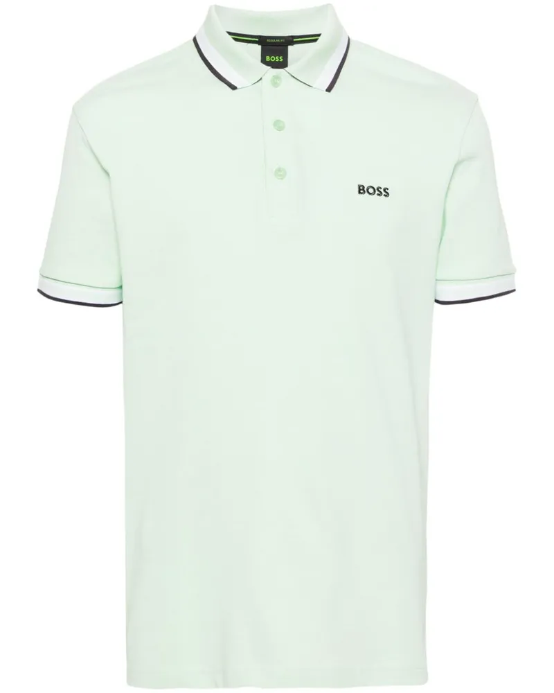HUGO BOSS Poloshirt mit Logo-Stickerei - Grün Grün