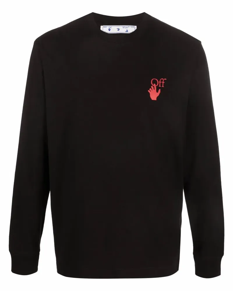OFF-WHITE Sweatshirt mit Pfeilmotiv - Schwarz Schwarz