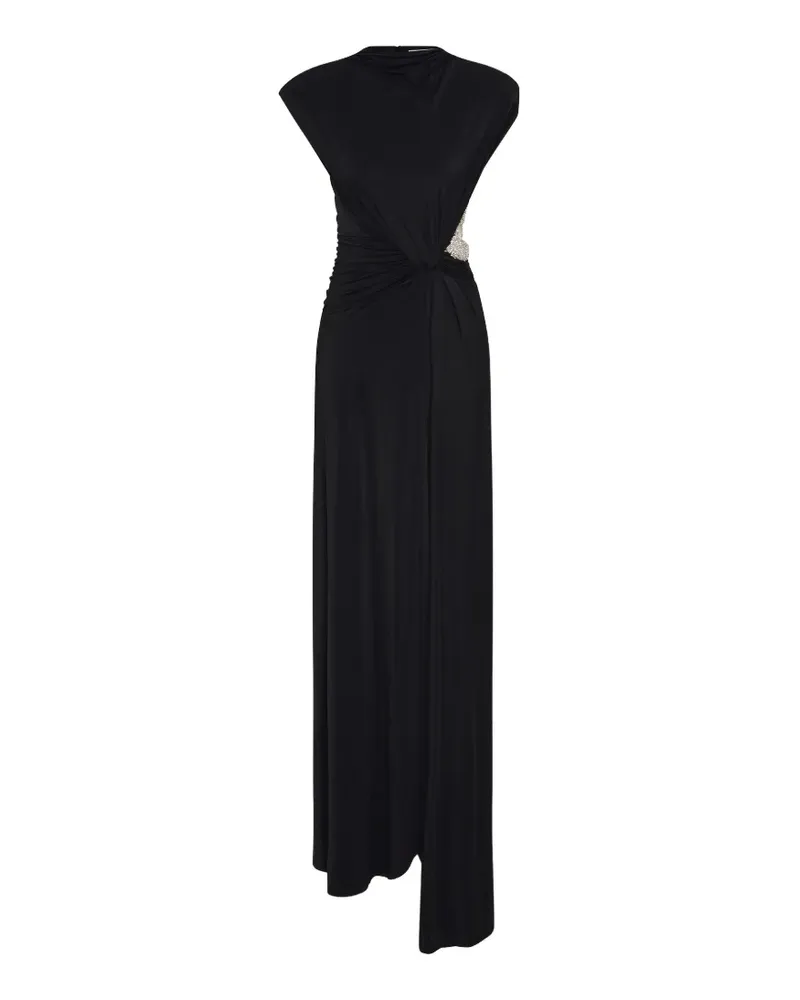 Rachel Gilbert Rico crystal-embellished gathered gown - Schwarz Schwarz