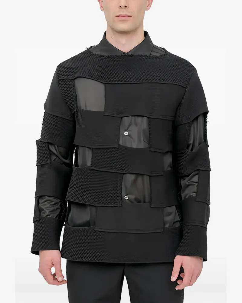 Comme des Garçons patchwork cut-out sweater - Schwarz Schwarz