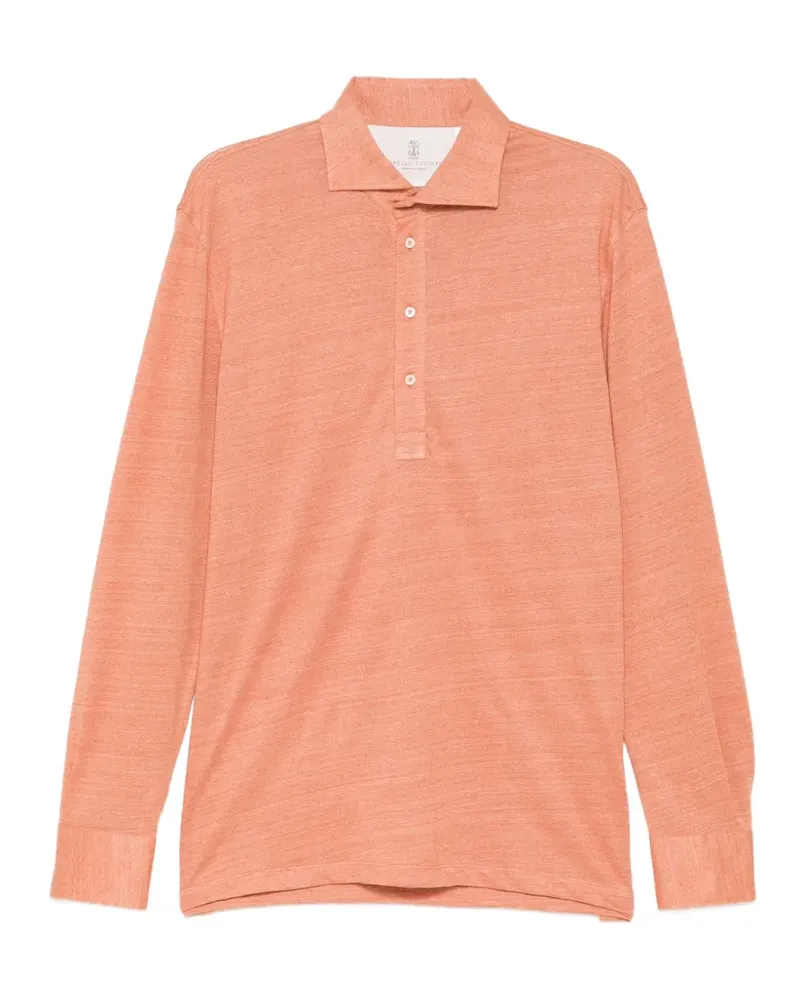 Brunello Cucinelli polo top - Orange Orange