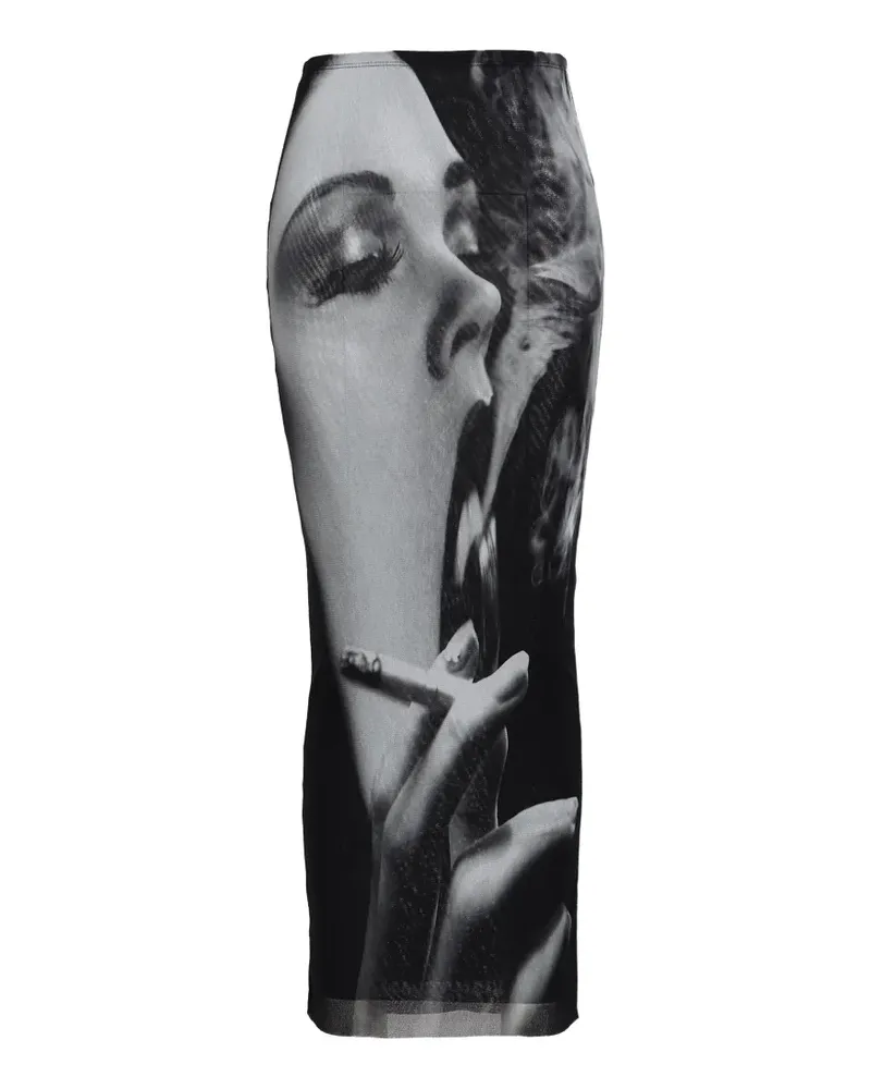 Jean Paul Gaultier The Smoking Women langer Rock - Schwarz Schwarz