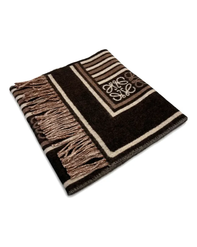 Loewe Schal mit Fransen - Braun Braun