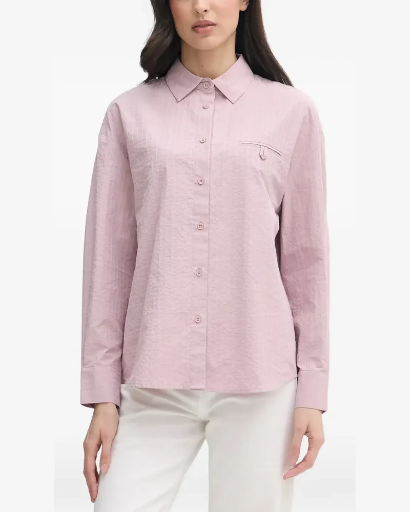 Benetton seersucker long-sleeve shirt - Rosa Rosa