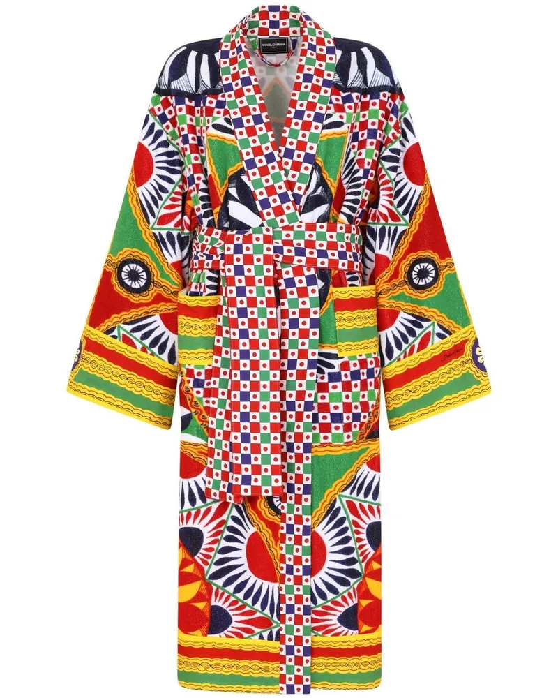 Dolce & Gabbana Bademantel aus Frottee - Gelb Gelb