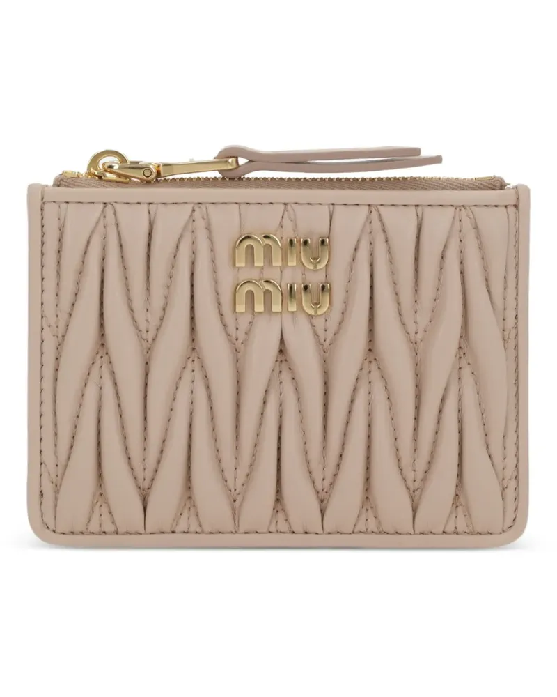 Miu Miu Matelassé leather wallet - Rosa Rosa