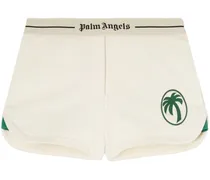 Shorts mit ovalen Palmen - Weiß