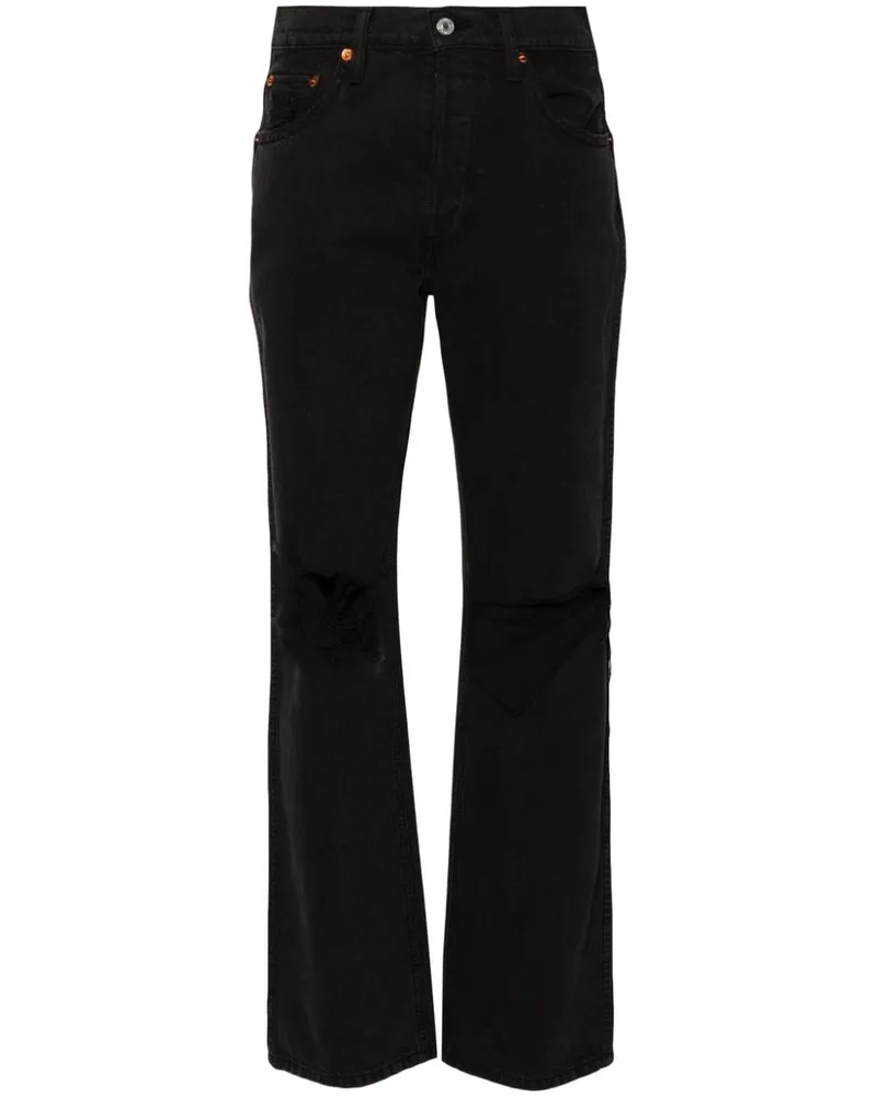 RE/DONE Lockere High-Waist-Jeans Schwarz