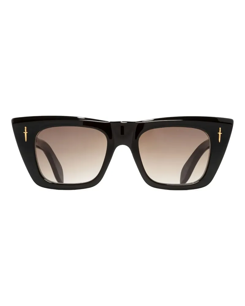 Cutler and Gross Sonnenbrille mit eckigem Gestell - Schwarz Schwarz