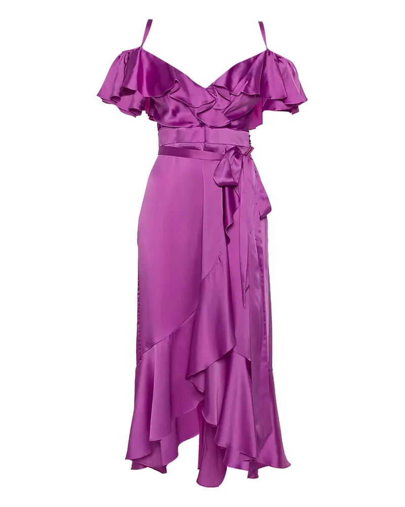 Temperley London Pre-owned Wickelkleid mit Rüschen - Violett Violett