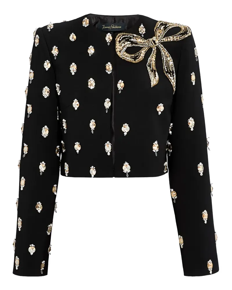 Jenny Packham Leotine Jacke mit Perlen - Schwarz Schwarz