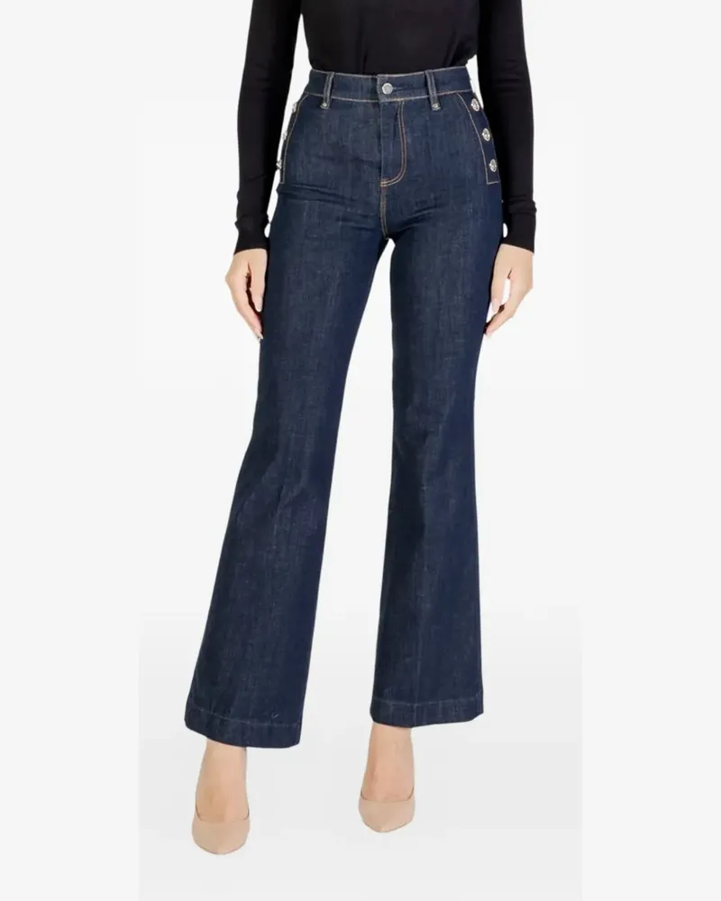 Guess New Faye button-embellished jeans - Blau Blau