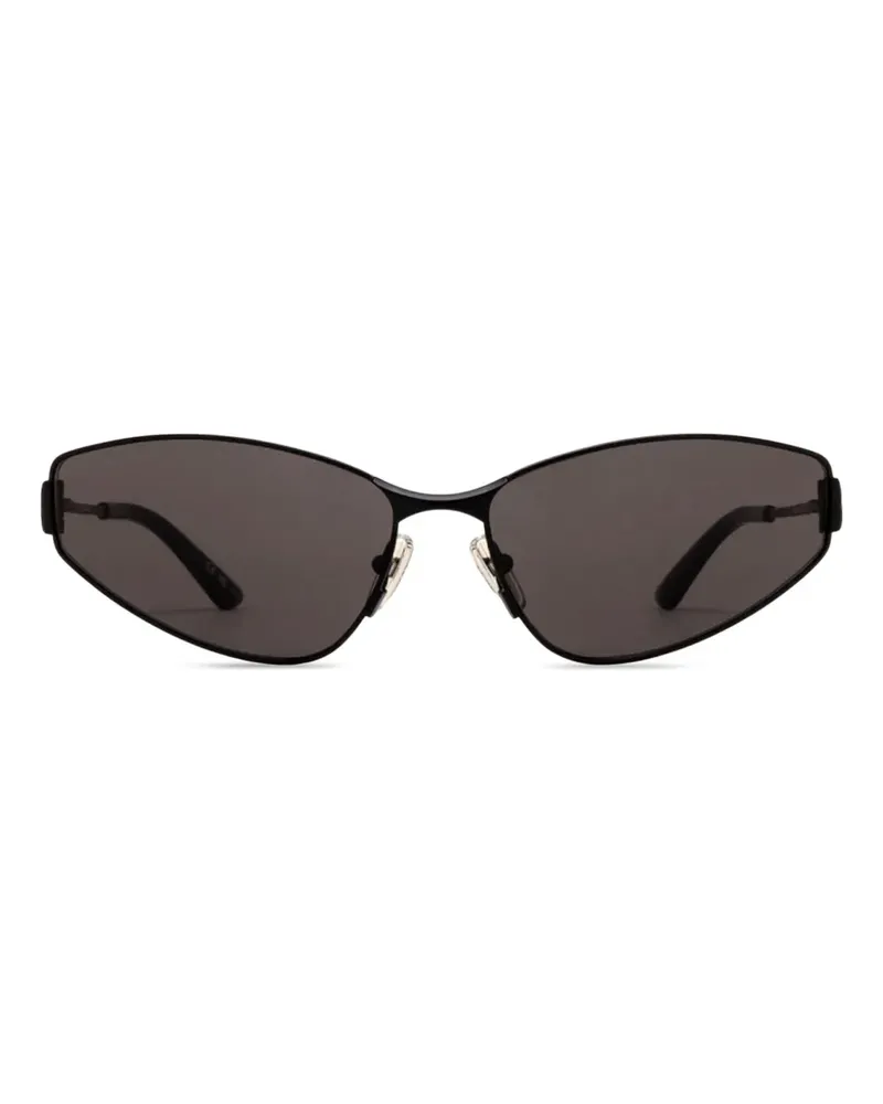 Balenciaga 90s Sonnenbrille mit ovalem Gestell - Schwarz Schwarz