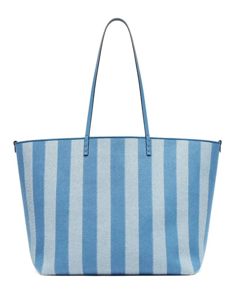 Fendi Gestreifter Large Roll Tote Bag mit FF - Blau Blau