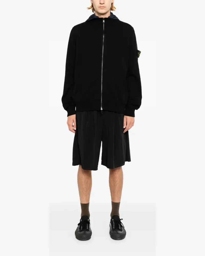 Stone Island reversible zipped jacket - Schwarz Schwarz