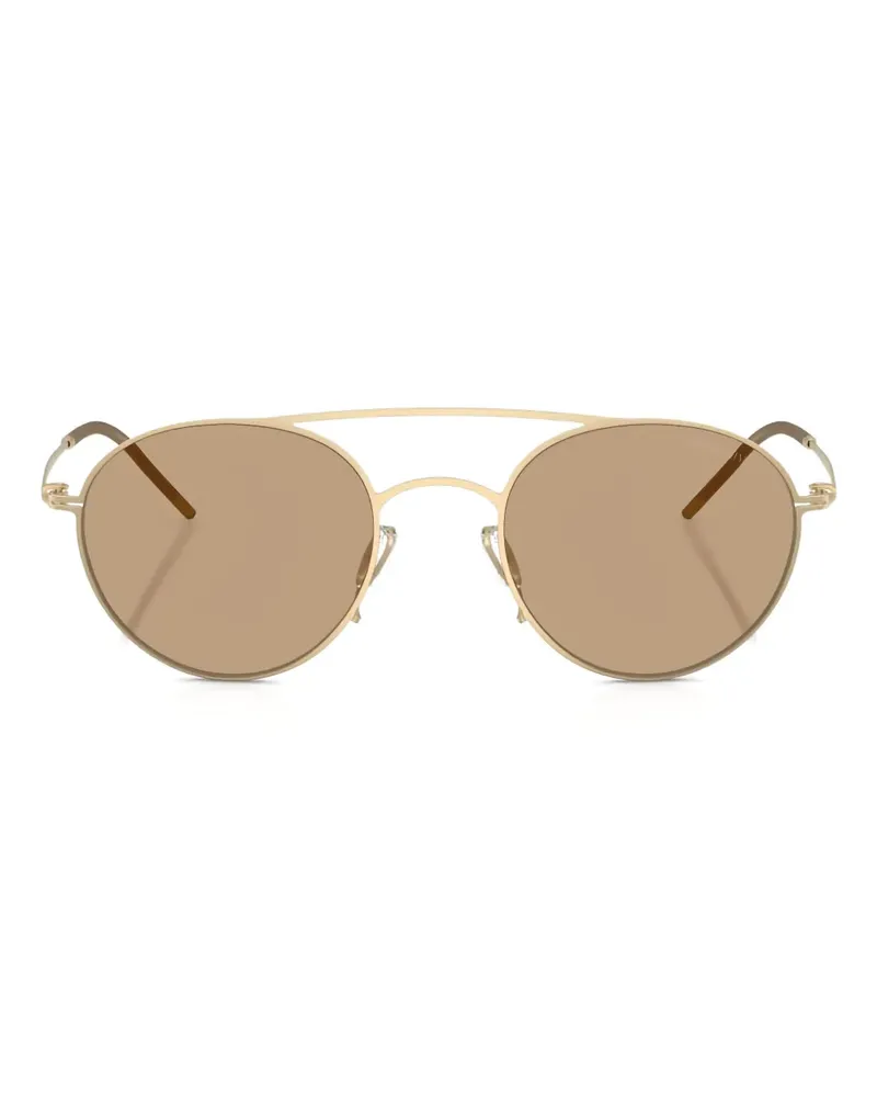 Giorgio Armani Sonnenbrille mit rundem Gestell - Gold Gold