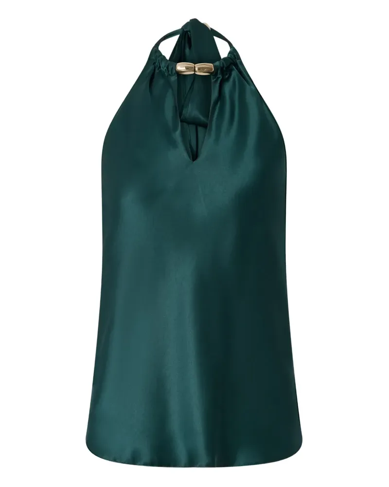 Pinko Neckholder-Bluse mit Schleife - Grün Grün