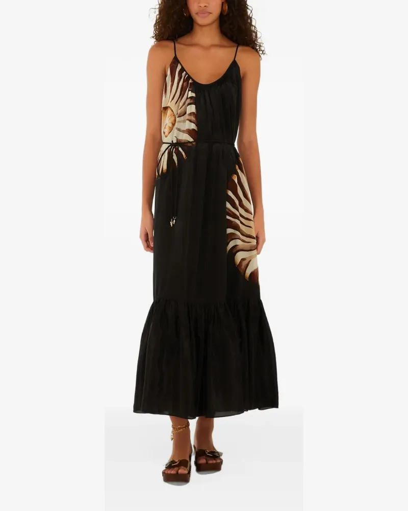 FARM Rio Rückenfreies Maxikleid - Schwarz Schwarz