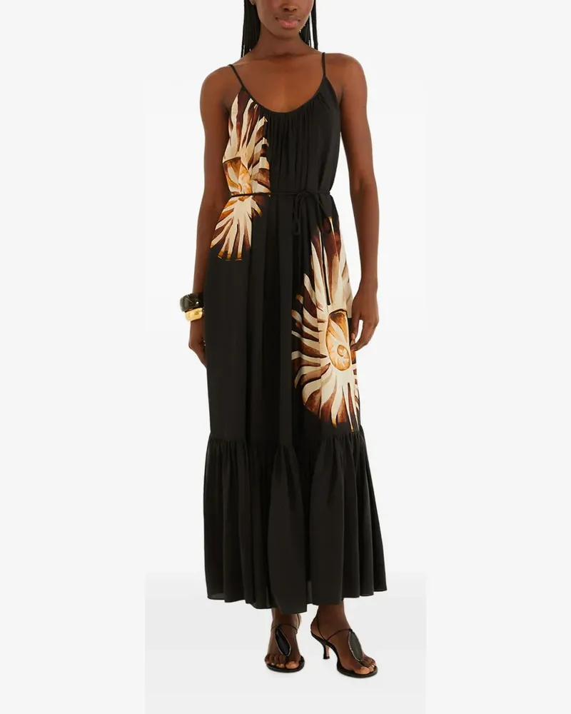 FARM Rio Rückenfreies Maxikleid - Schwarz Schwarz