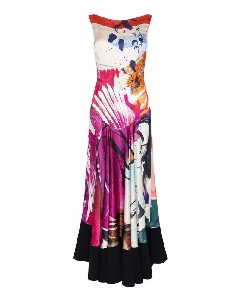 Roksanda Ilincic Munir Maxikleid mit Foto-Print - Nude Nude