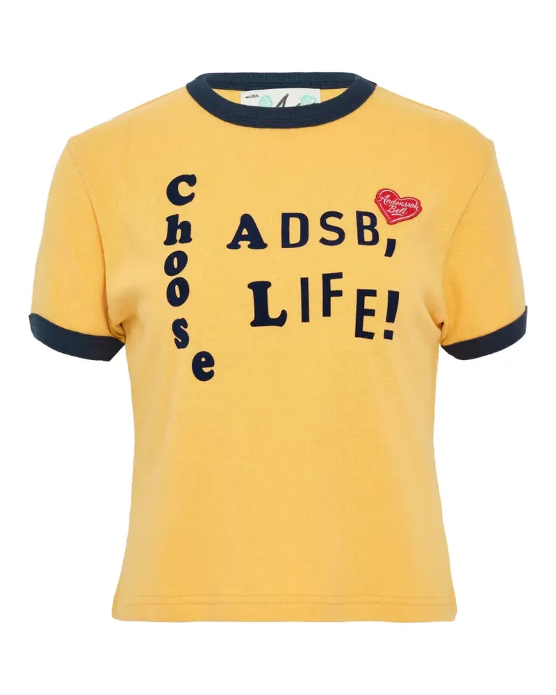 Andersson Bell Flocking T-Shirt - Gelb Gelb