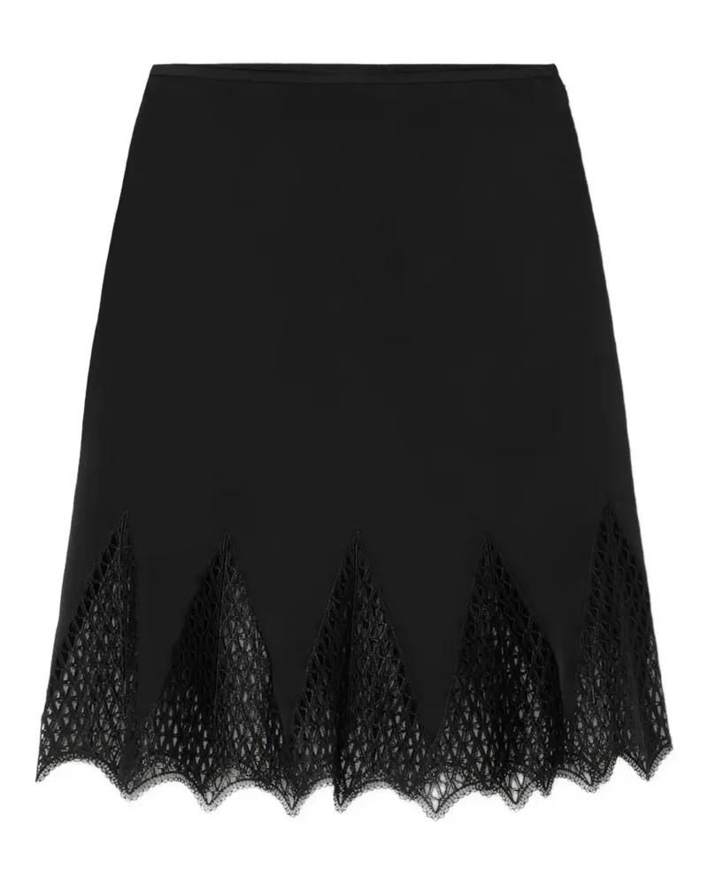 Versace Midirock mit Spitzensaum - Schwarz Schwarz