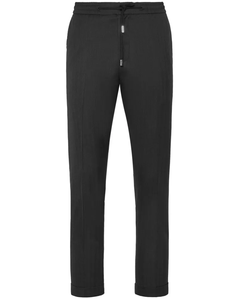Philipp Plein Jogginghose aus Wolle - Schwarz Schwarz