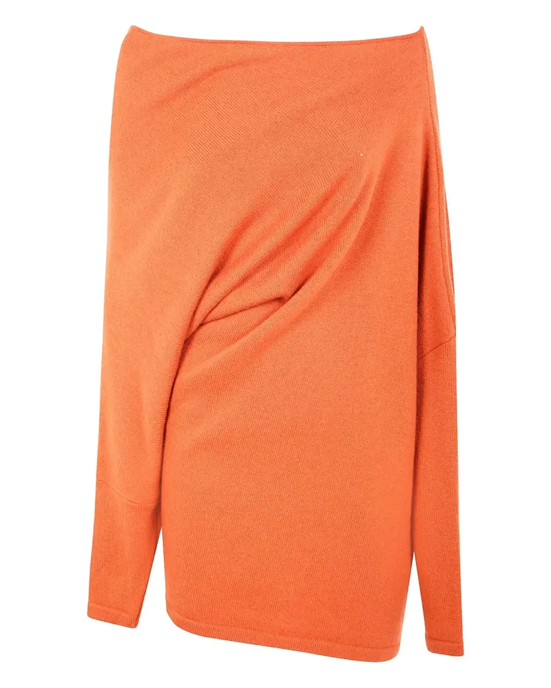 Gianluca Capannolo Schulterfreier Pullover mit Drapierung - Orange Orange